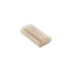 Silikomart macaron doboz, áttetsző, fehér, 12db 