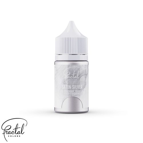 Fractal ShimmAir Selyemfényű Folyékony Ételfesték, Szaténezüst, 30 ml